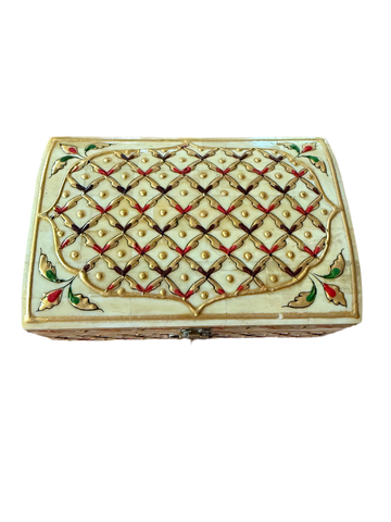 Intricate ornate Rajasthani metal and woodwork /jewel box