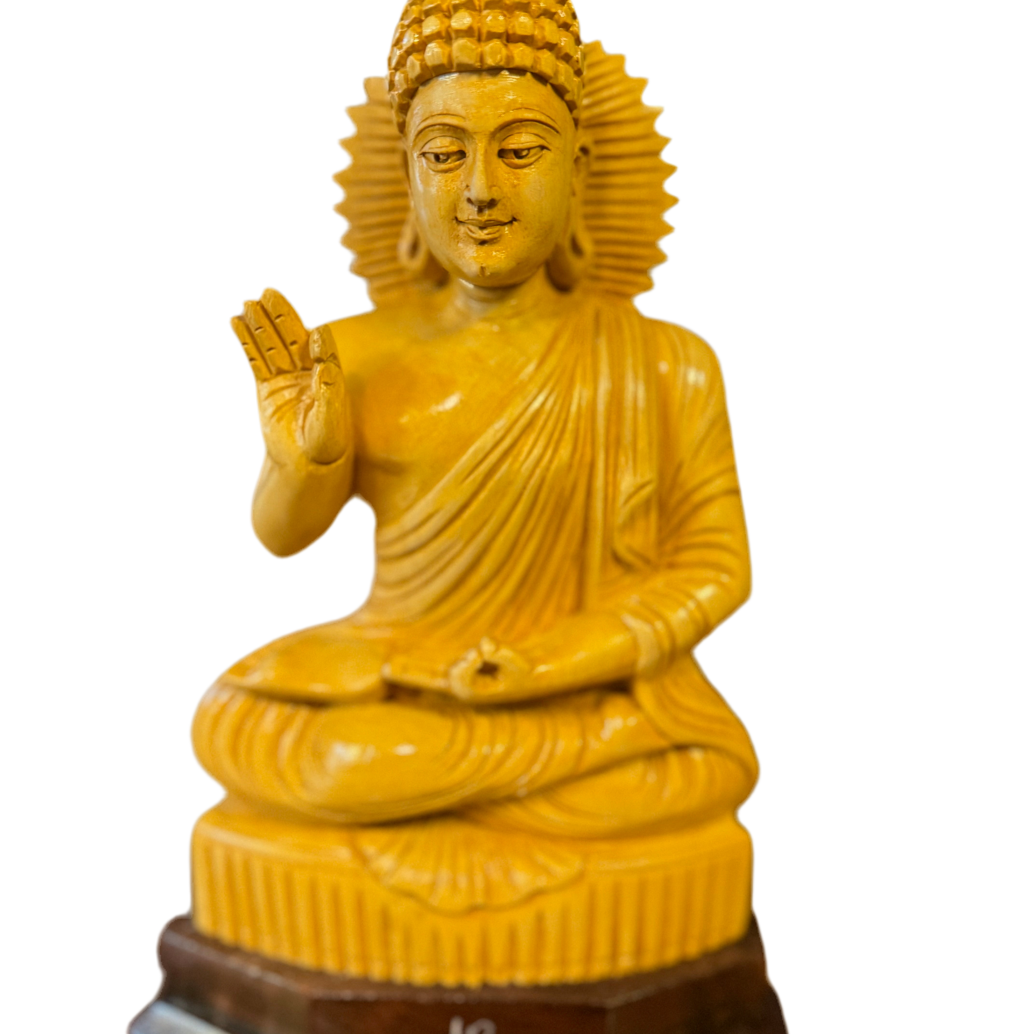 Indian wood Buddha oak finish, Kerala