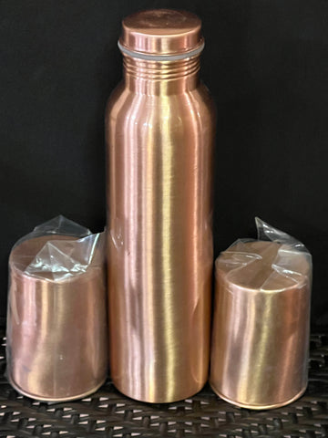 Copper water bottle with 2 tumblers/ Father’s Day gifts