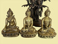 Shakyamuni Buddha with alms bowl ,bronze,3 different pieces, Nepal