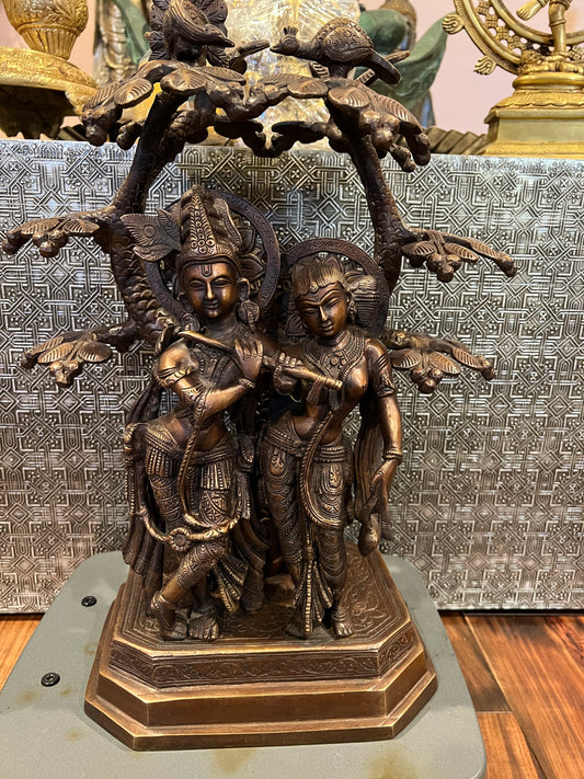 RadhaKrishna Kupfer Bronze 15 Zoll