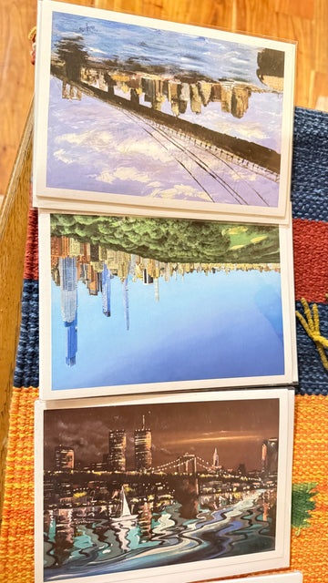 Set of 3 greeting card paintings by Paul Patous