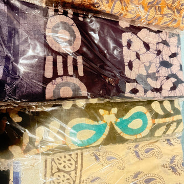 Printed linen sarees