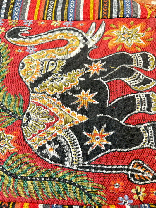 Elephant motif travel or tote bag, set of 3, Saanskrityam