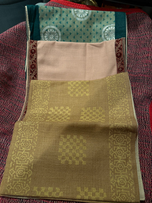 Set of 3 table runners for gifting