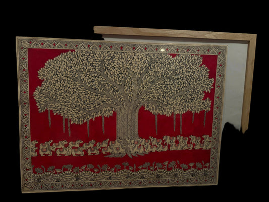 unframed Madhubani tree of ife