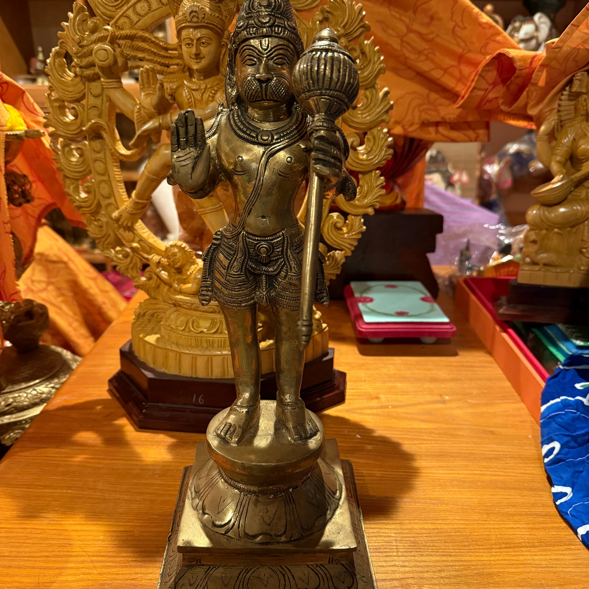 Hanuman ,standing with mace,bronze