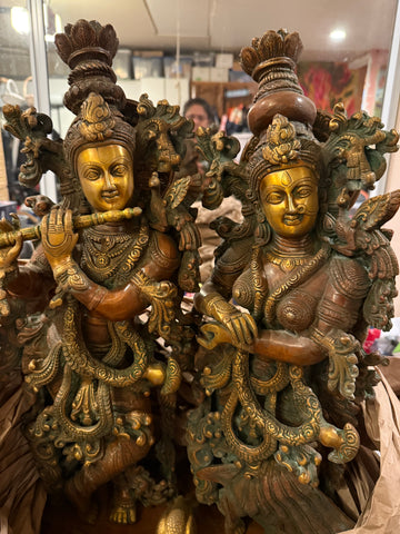 Radhakrishna bronze copper hue 30 inches