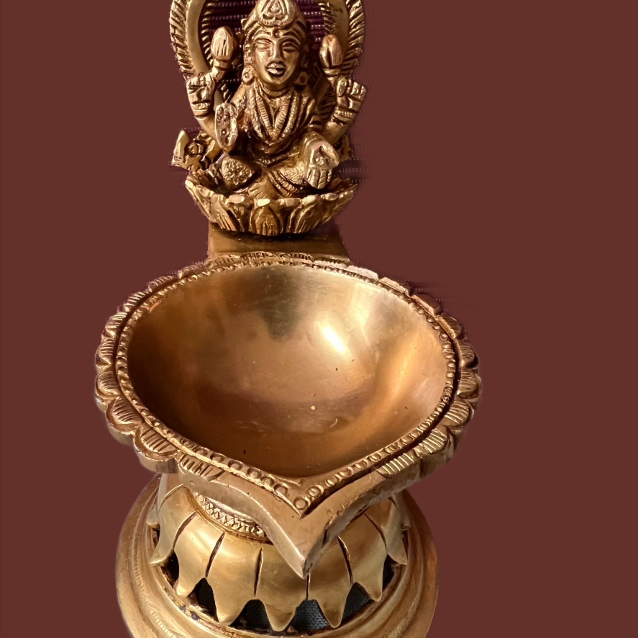 Lakshmi lamp in brass 