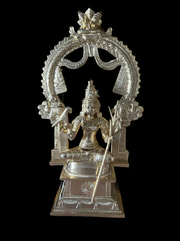 Kanchi Kamakshi 8 inch brass in exquisite detail