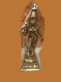 The Saanskrityam Handicraft Store offers a 6-inch Meenakshi bronze statue, depicting the Hindu deity with ornate attire and a parrot in hand, standing on a decorative base 