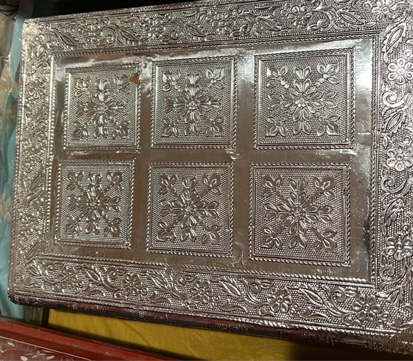 Ornate silver jewellery box