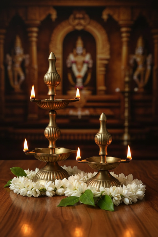 Brass Lamp Set Lifestyle