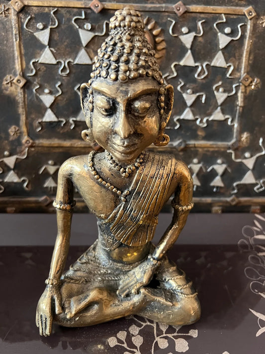 Chhattisgarh Tribal Wood Bronze Art Set - product photo 2