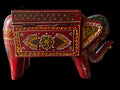 Gorgeous elephant shaped box for storage of trinkets, 10 inches wide and 5 inches high