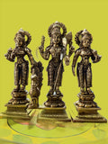 Kartikeya with his divine consorts valli and devayani who represent grace and divine feminine power