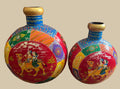 Metal vases with beautiful  traditionalpainting all over, from Rajasthan ,India