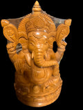 11 inch Kadam Ganesha holding  shanku or shell in both hands 