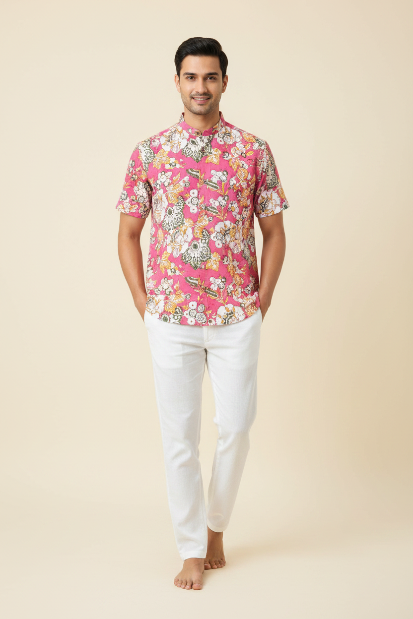 Jaipuri Cotton Shirt short sleeve