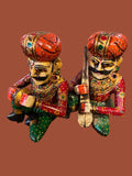 Rajasthani Wood Art Musicians Set - product photo 1