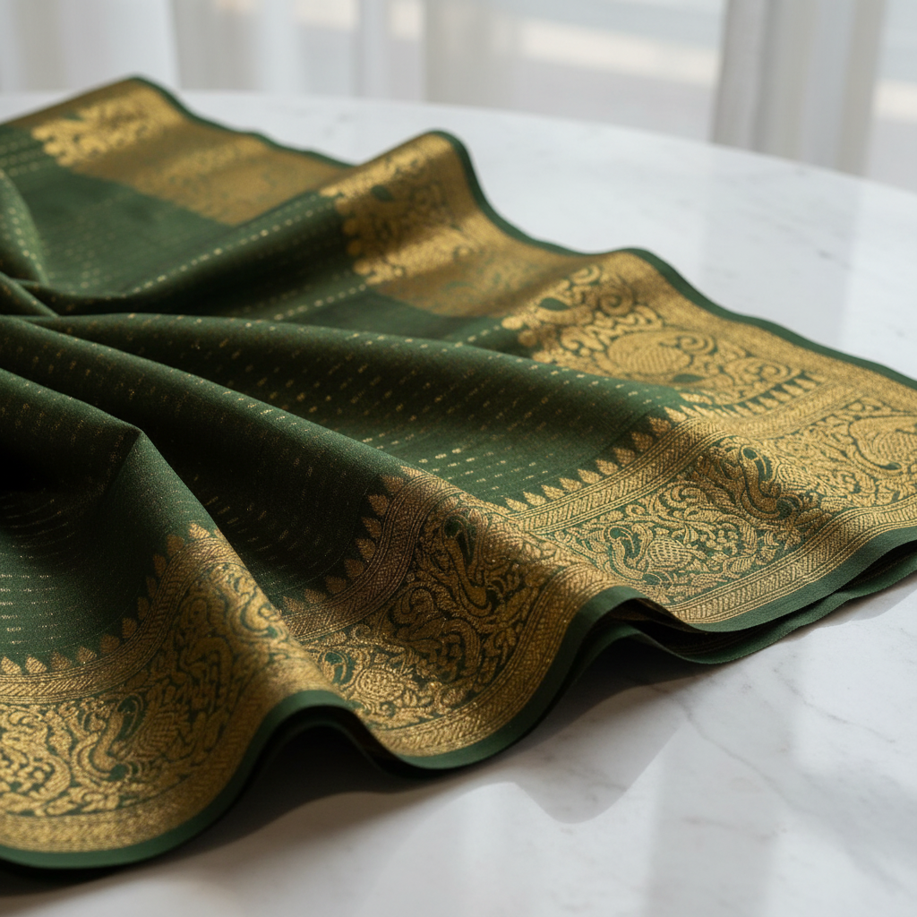 Semi Tussar Fabric Detail