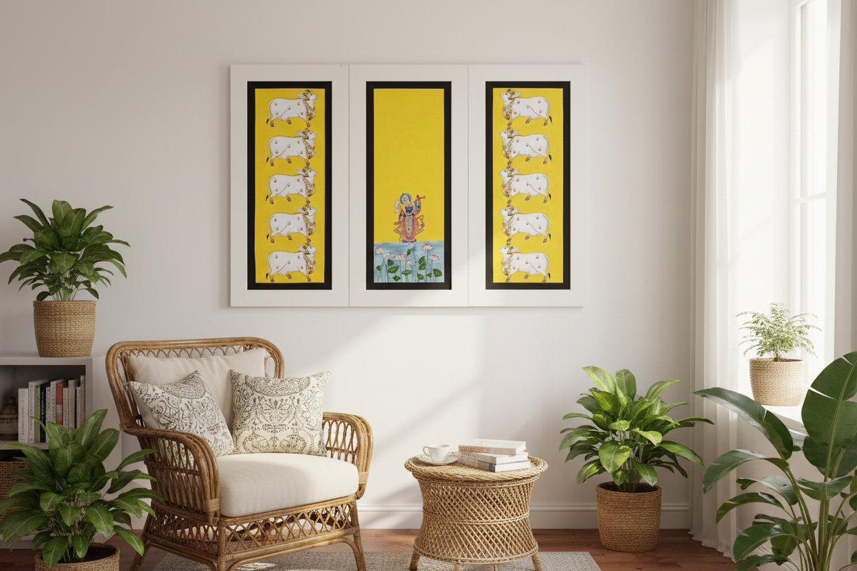 Shrinathji Miniseries Vertical Triptych